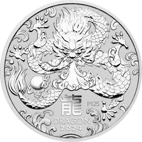 Moneda Argint: 1/2 oz Lunar III Dragon 2024