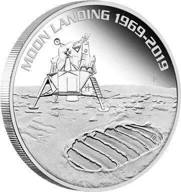 Moneda Argint: 1 oz Moon Landing 1969-2019