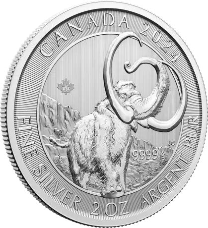 Moneda Argint: 2 oz Ice Age Woolly Mammoth 2024