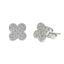 Cercei Argint Floare cu Pietre Zirconia 8mm