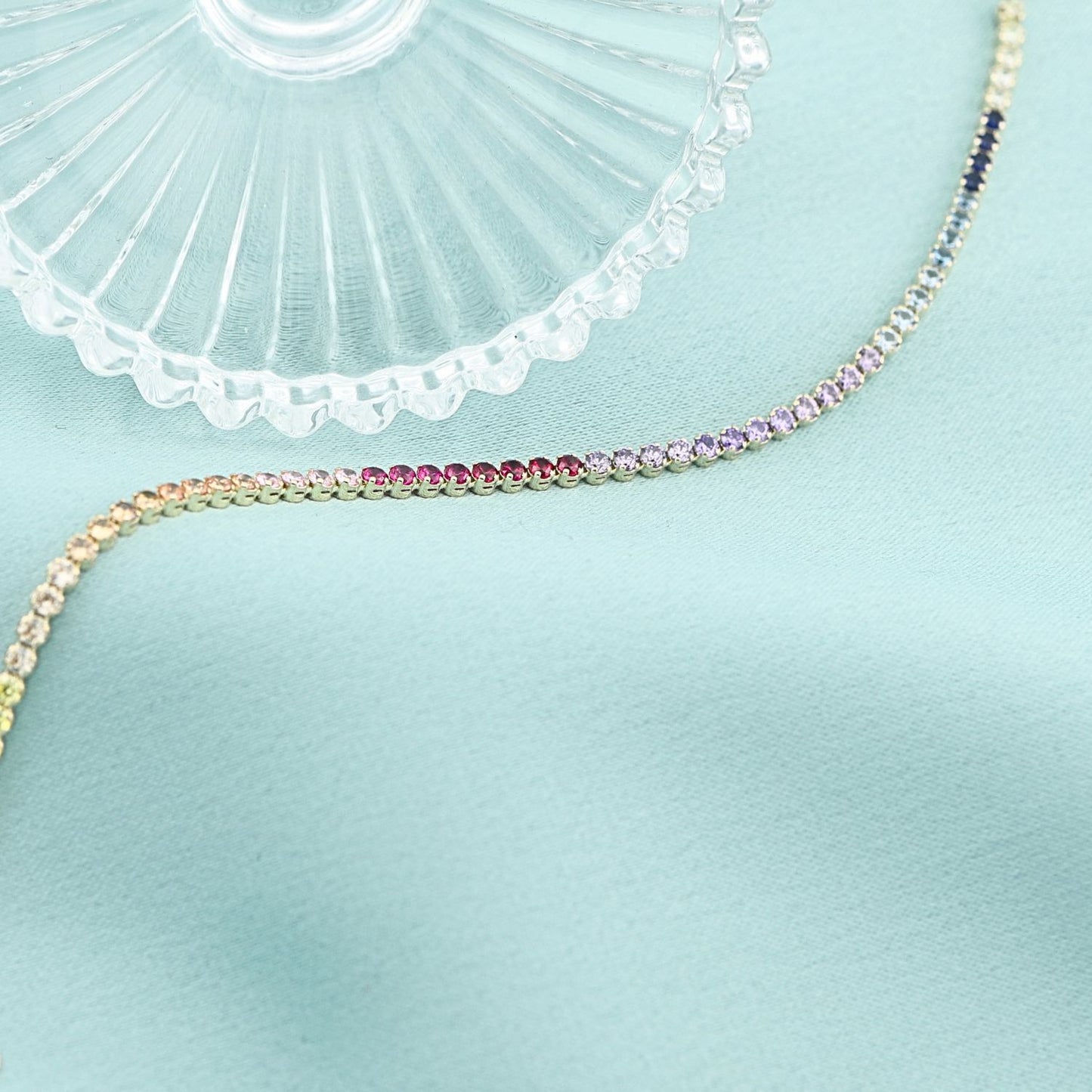 Bratara Aur 14k Tennis cu Pietre Multicolore - SORELLY