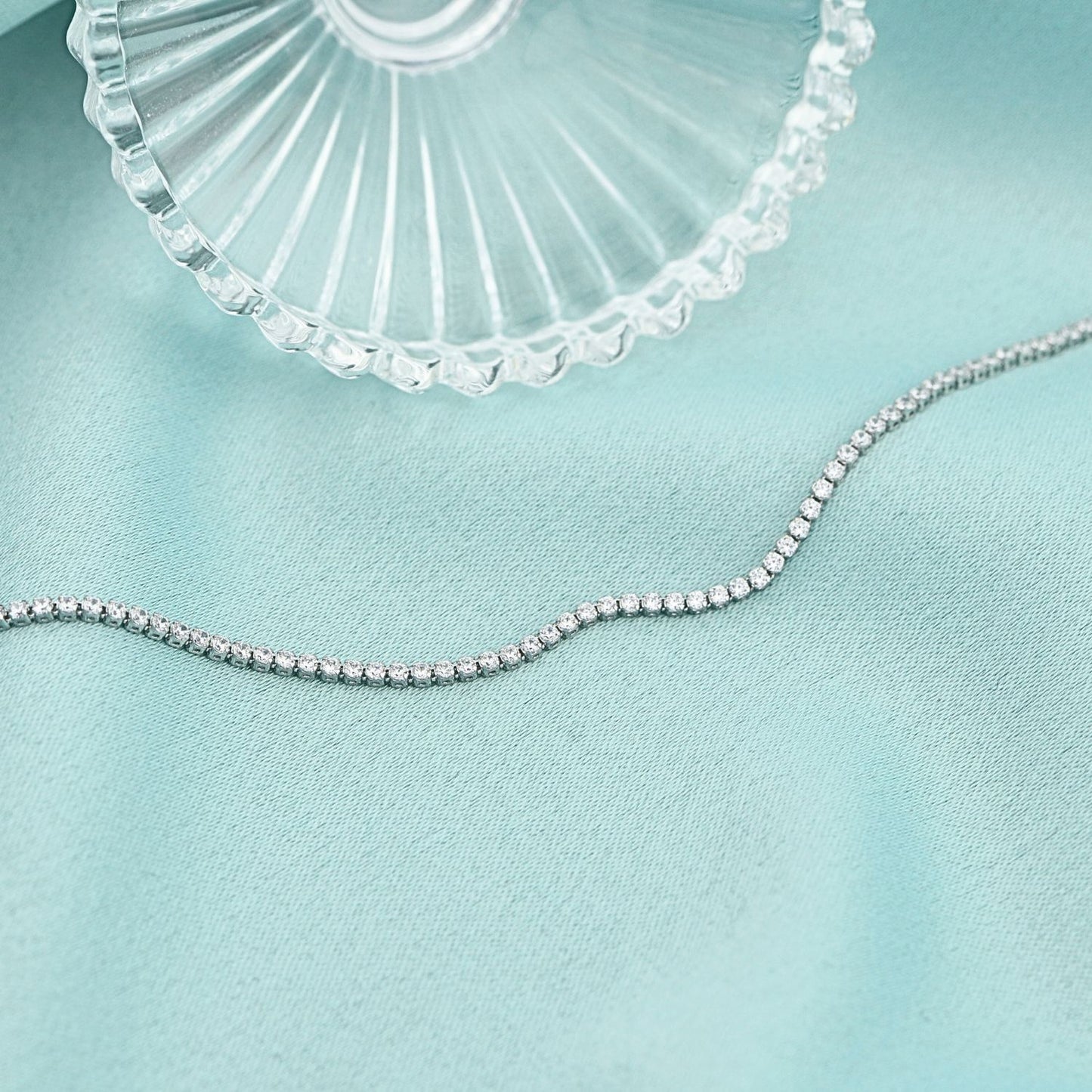 Bratara Aur 14k Alb Tennis 1 mm - SORELLY
