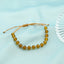 Bratara Snur cu Bile Aur 14k si Cristale Maro 6mm