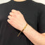 Bratara Unisex Snur cu Bile de Aur 14k si Hematit Maro - SORELLY