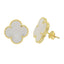 Cercei Argint Placat cu Aur Floare cu Sidef - SORELLY
