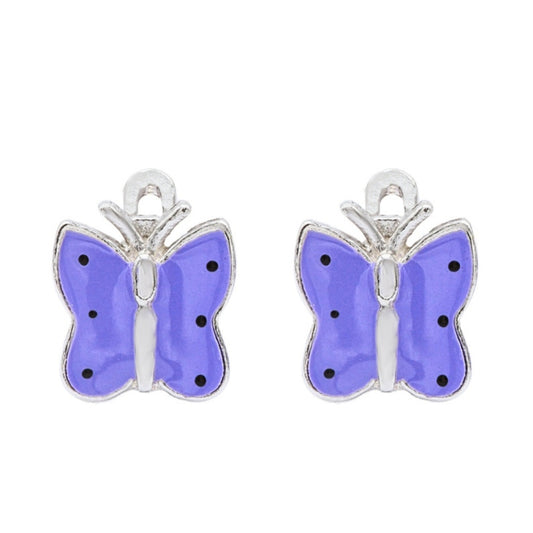 Cercei Argint pentru Copii Purple Butterfly