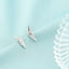 Cercei Aur 14k Alb Aripi cu Diamante 0.095ct