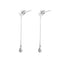 Cercei Aur 14k Alb Fir cu Diamant 0.026 ct - SORELLY