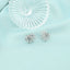 Cercei Aur 14k Alb cu Diamante 0.125ct