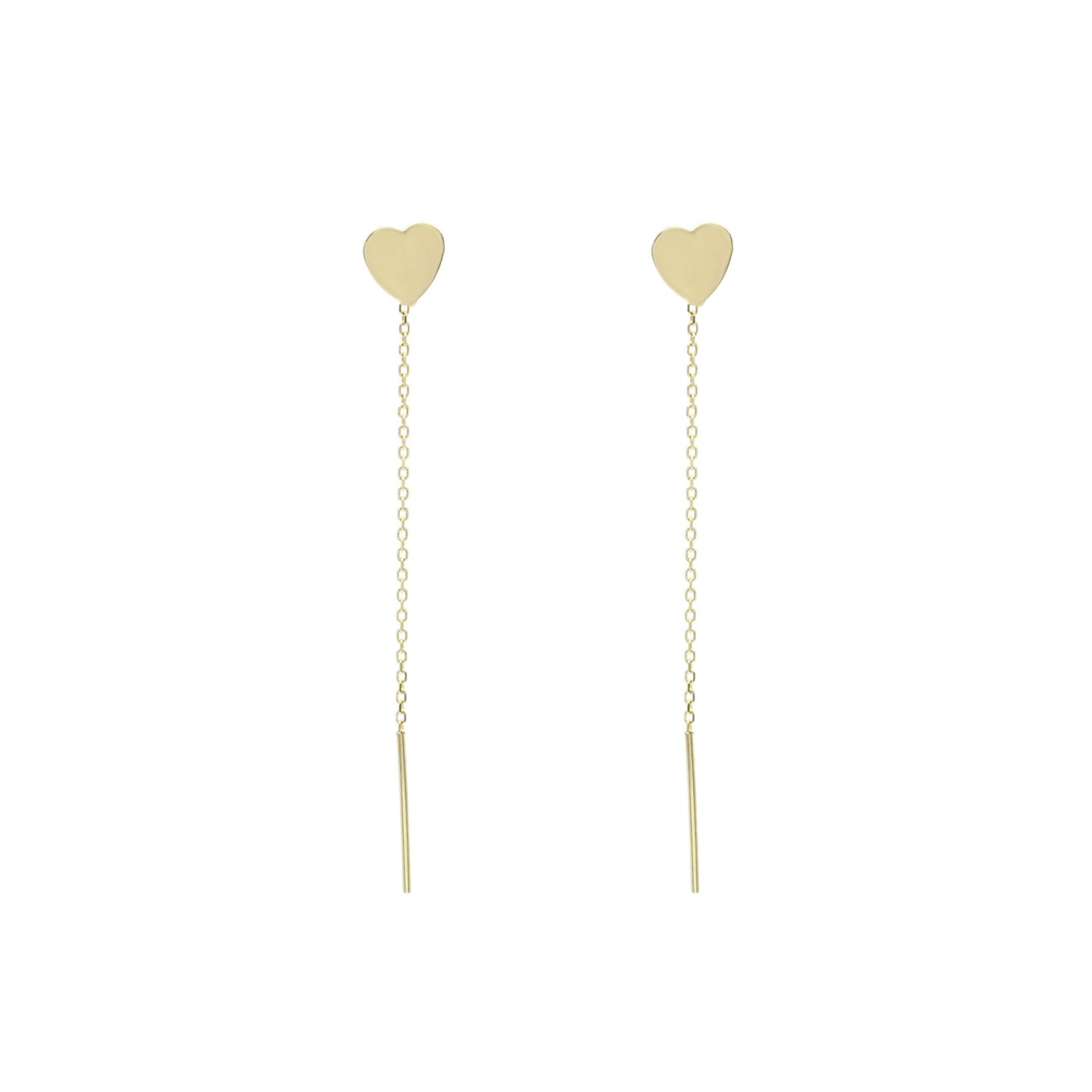 Cercei Aur 14k Fir Inima - SORELLY