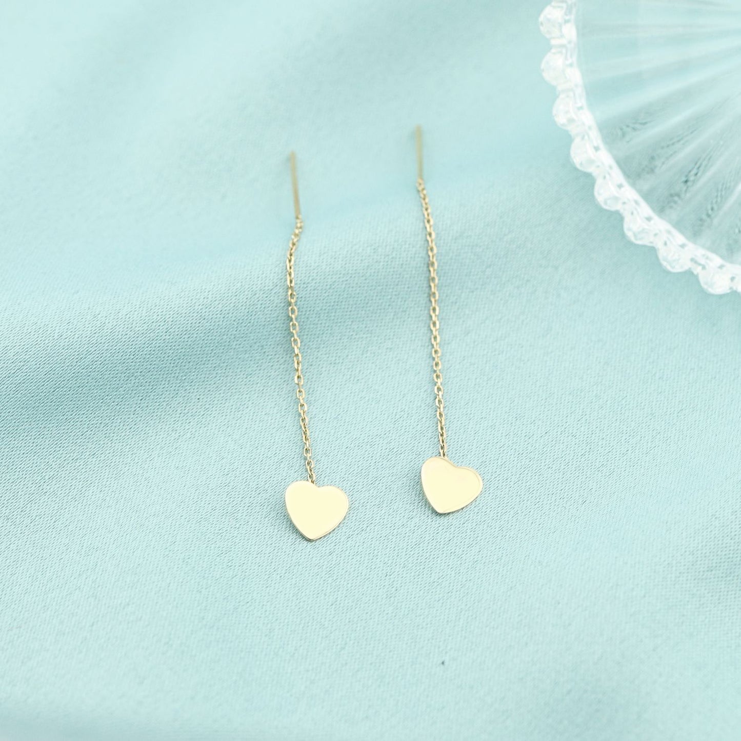 Cercei Aur 14k Fir Inima - SORELLY