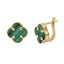 Cercei Aur 14k Floare Malachit - SORELLY