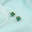 Cercei Aur 14k Floare Malachit - SORELLY