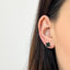 Cercei Aur 14k Floare cu Onix