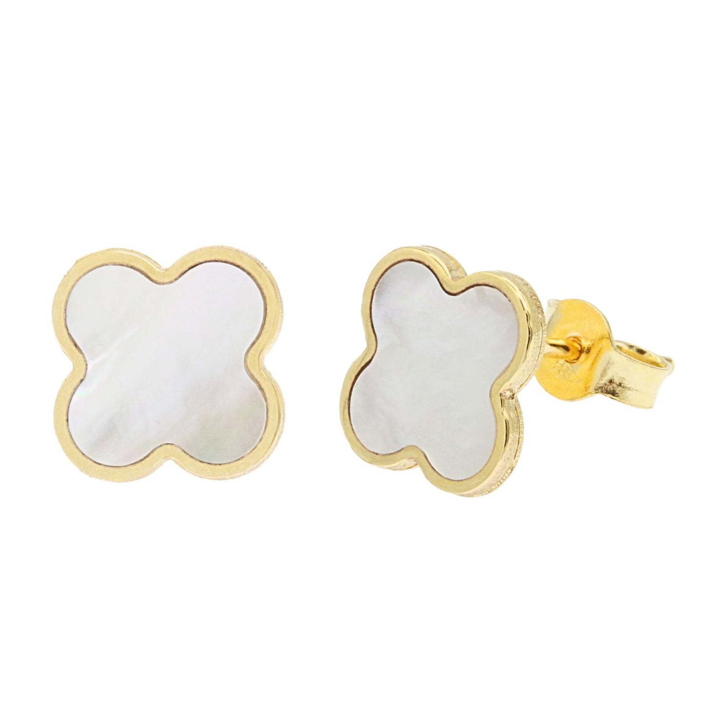 Cercei Aur 14k Floare cu Sidef - SORELLY