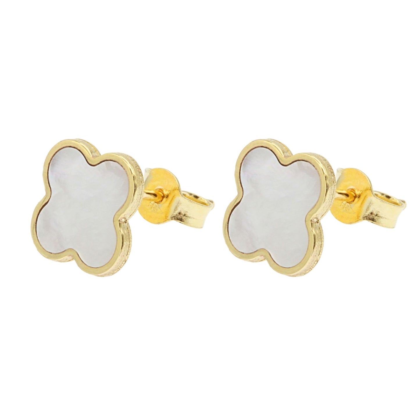 Cercei Aur 14k Floare cu Sidef - SORELLY