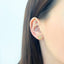 Cercei Aur 14k Floare cu Striatii - SORELLY