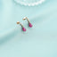 Cercei Aur 14k Roz cu Diamante 0.039ct si Rubine 0.966ct