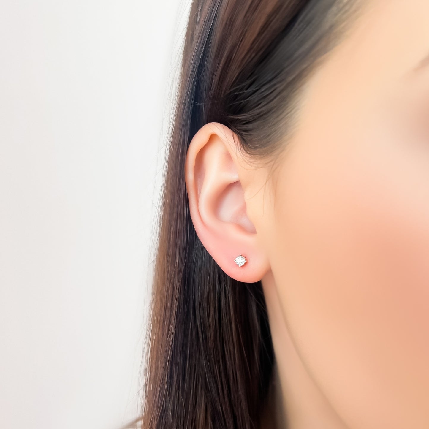Cercei Aur 14k Roz cu Diamante 0.051 ct