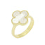 Inel Argint Placat cu Aur Floare cu Sidef - SORELLY