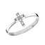 Inel Aur 14k Alb Cruce cu Diamante 0.020ct - SORELLY