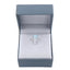 Inel Aur 14k Alb Inima cu Diamante 0.036ct si Topaz 1.00ct