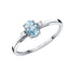 Inel Aur 14k Alb cu Diamante 0.030ct si Acvamarin 0.450ct