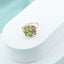 Inel Aur 14k Roz cu Diamante 0.044ct Smarald si Peridot