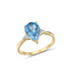 Inel Aur 14k cu Diamante 0.012ct si Blue Topaz 2.330ct - SORELLY
