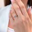 Inel Aur 14k Alb cu Diamante 0.030ct si Acvamarin 0.450ct