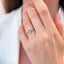 Inel Aur 14k Alb cu Diamante 0.030ct si Acvamarin 0.450ct