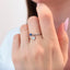 Inel Aur 14k Alb cu Safir 0.150ct si Diamante 0.0350ct