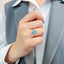 Inel Aur 14k cu Diamante 0.012ct si Blue Topaz 2.330ct - SORELLY