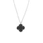 Lant Argint Floare cu Onix 1.5 cm - SORELLY