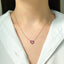 Lant Aur 14k Inima cu Diamante 0.044ct si Rubine 0.174ct - SORELLY