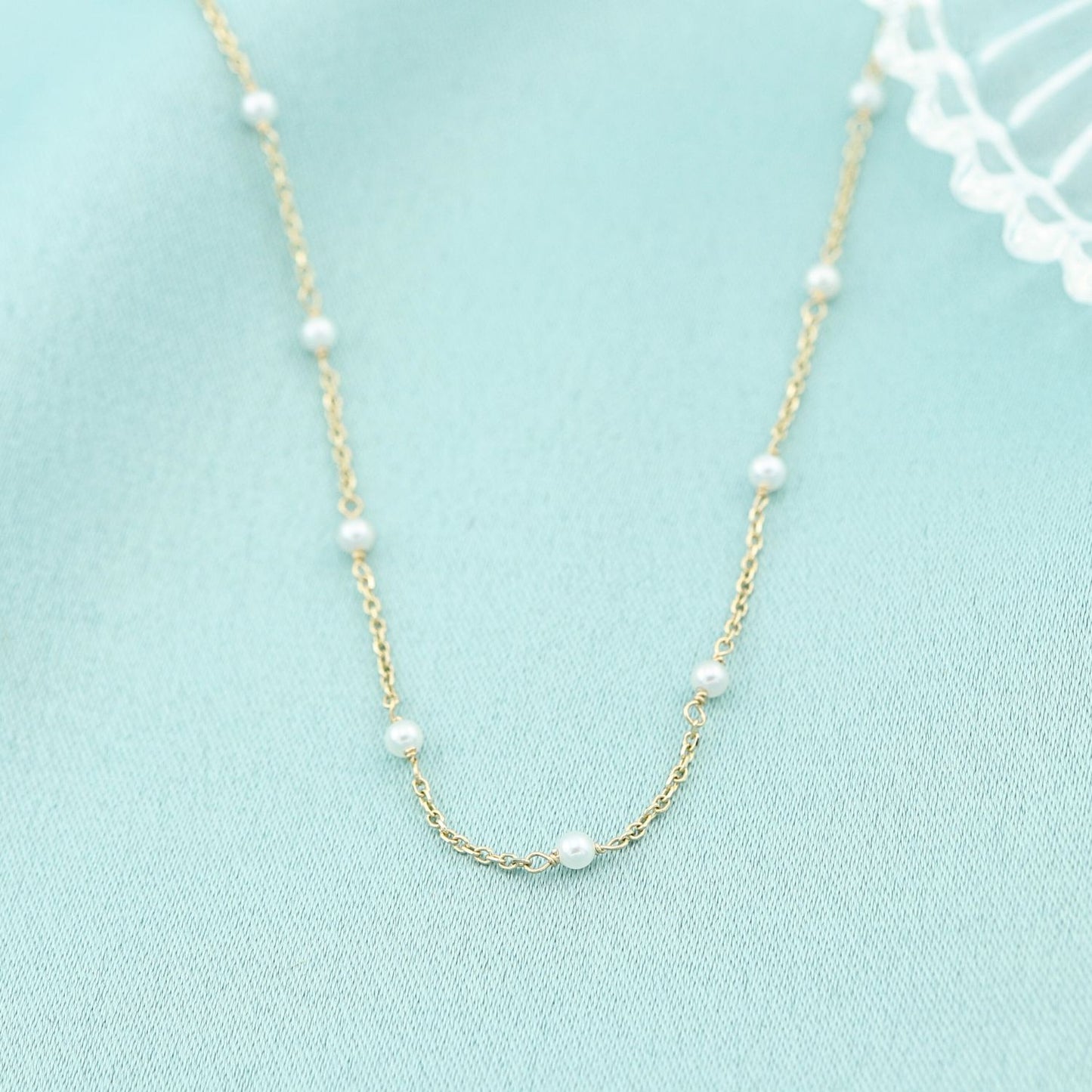 Lant Aur 14k cu Perle Naturale - SORELLY