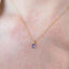 Lant Aur 14k cu Tanzanit 0.400ct si Diamant 0.016ct