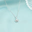 Pandantiv Aur Alb 14k Floare cu Diamante 0.031ct