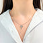 Pandantiv Aur Alb 14k Cruce cu Diamante 0.059ct