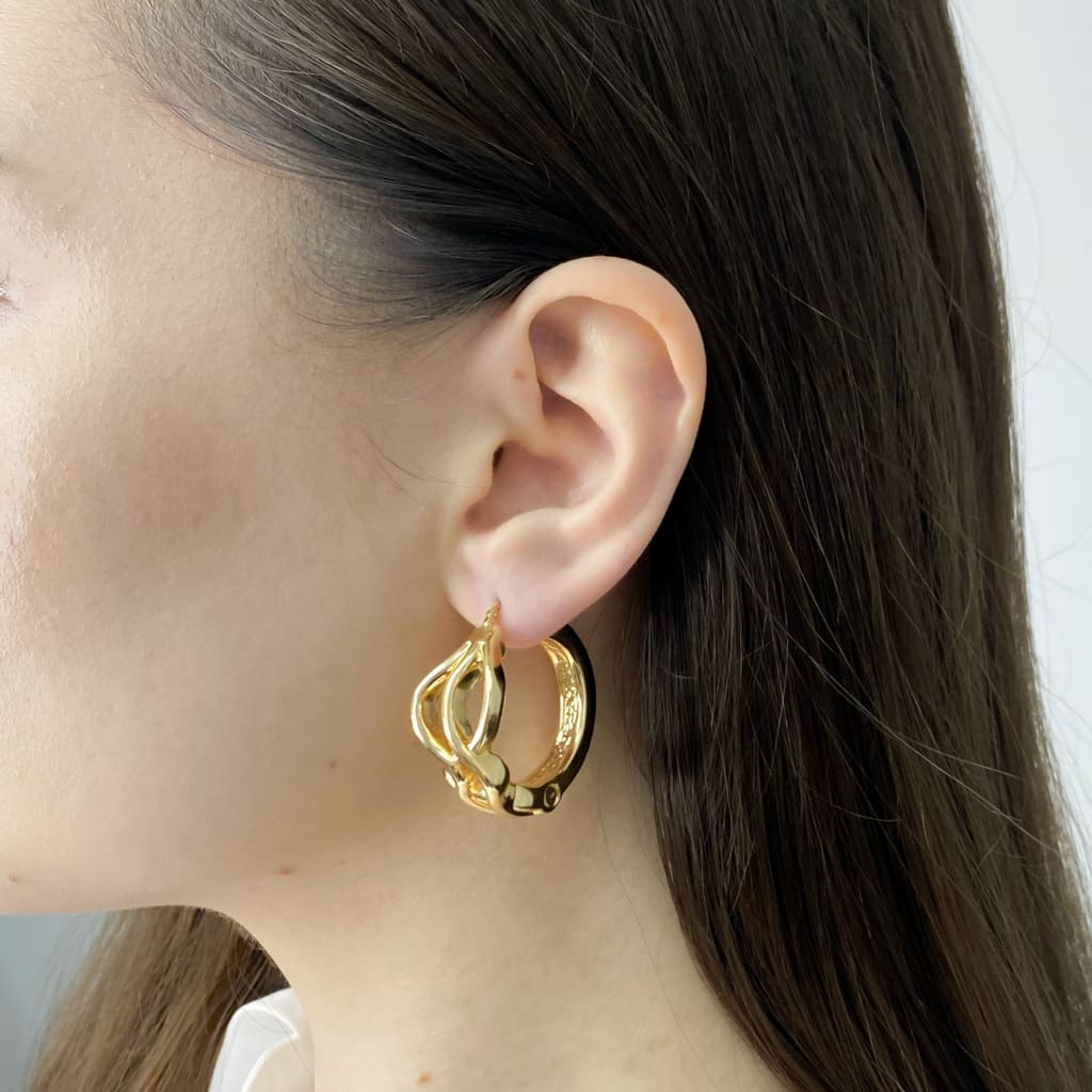 Cercei Aur 14k Ondulati