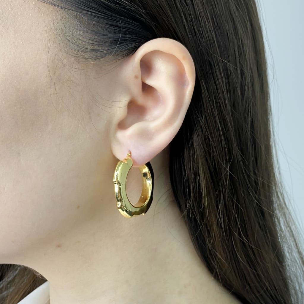 Cercei Aur Galben 14k Model Geometric