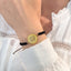 Bratara Aur 14k Snur Negru cu Banut - SORELLY