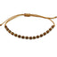 Bratara Snur cu Bile de Aur 14k si Hematit Maro 4mm - SORELLY