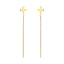 Cercei Fir Aur 14k Cruce - SORELLY