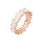 Inel Argint Placat cu Aur Roz Irregular Baguette - SORELLY