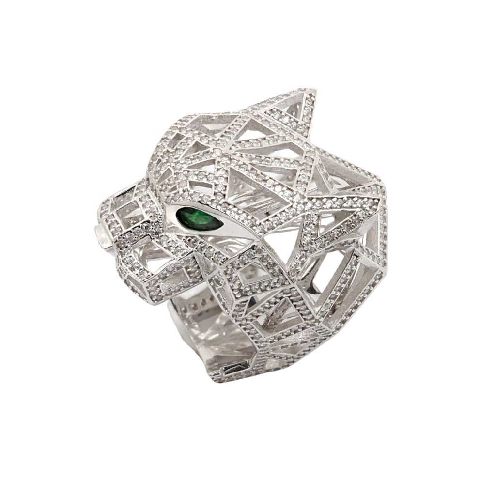 Inel Argint Elegant Panther