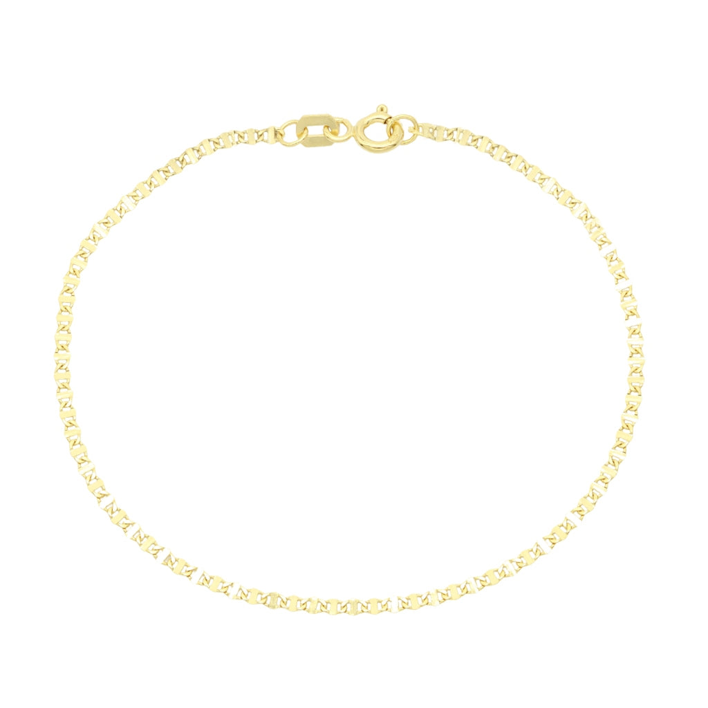 Bratara Unisex Aur 14k cu Zale Modern Sequin Link