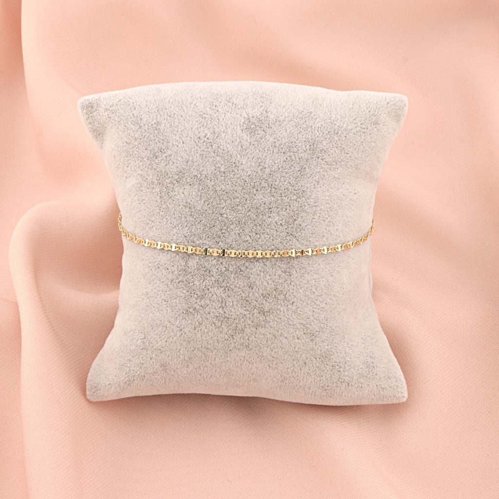 Bratara Unisex Aur 14k cu Zale Modern Sequin Link