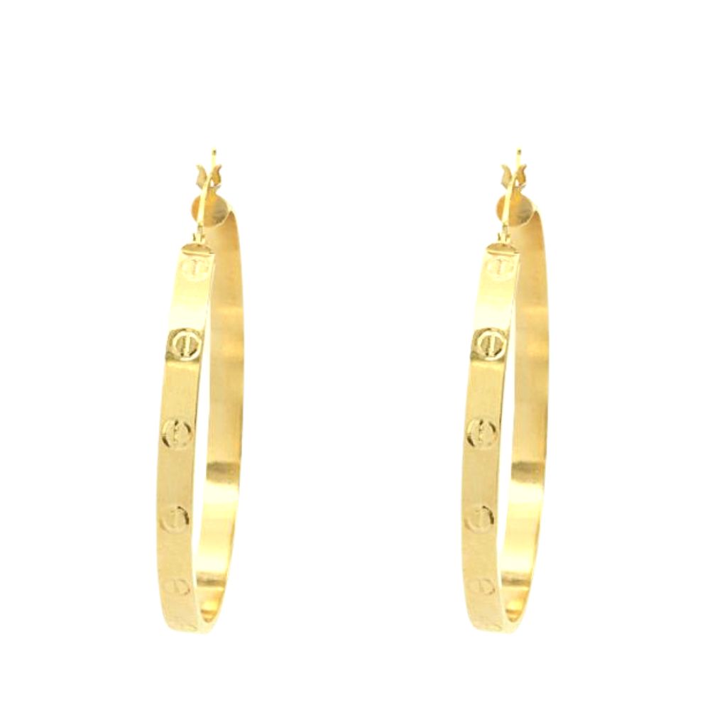 Cercei Aur 14k cu Nituri 4mm