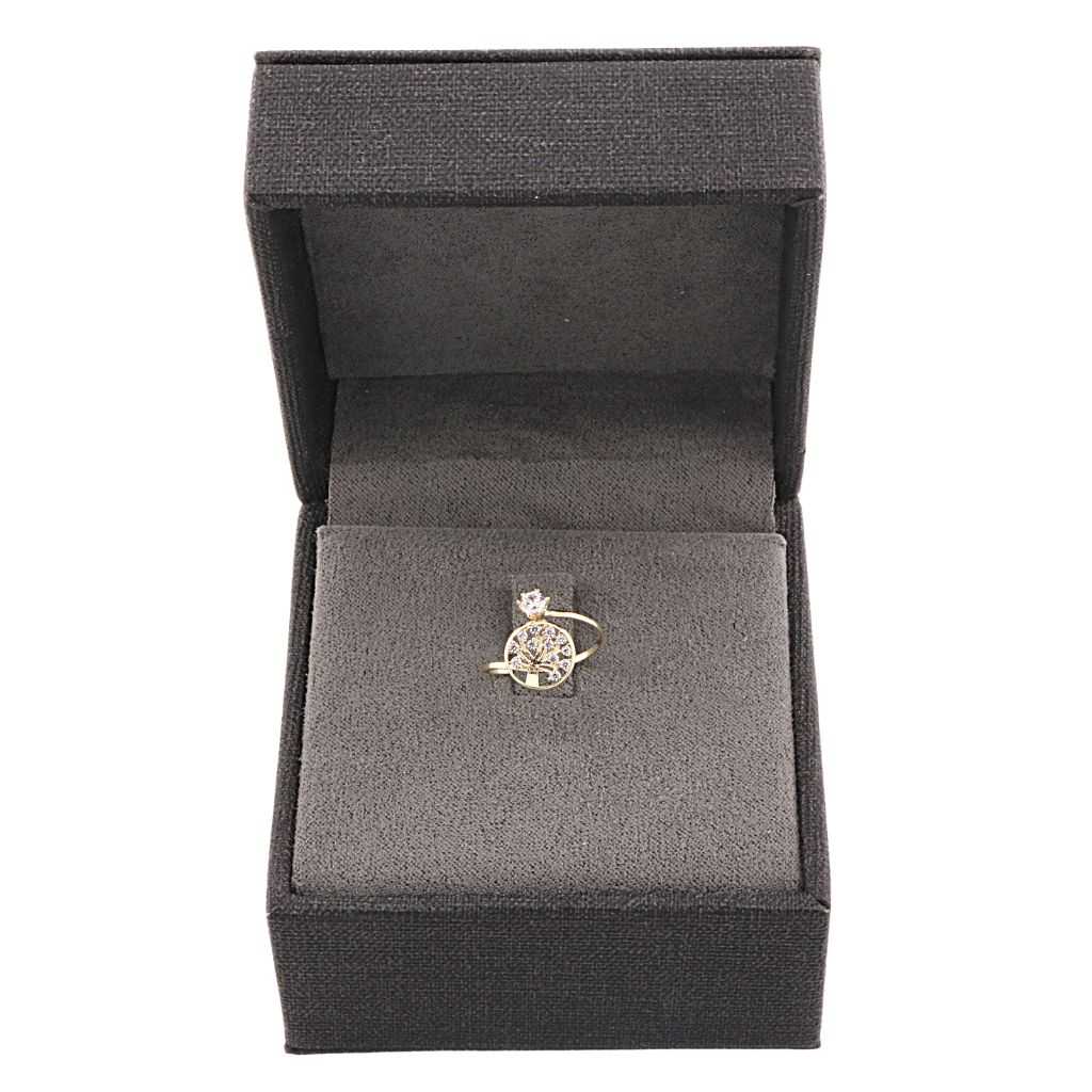 Inel Aur 14k Copacul Vietii cu Pietre Zirconia